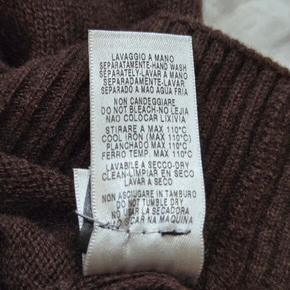 Ermenegildo Zegna Wool Sweater Size XL/54 Full 2-Way Zip Brown Mock Collar Italy - Picture 9 of 14